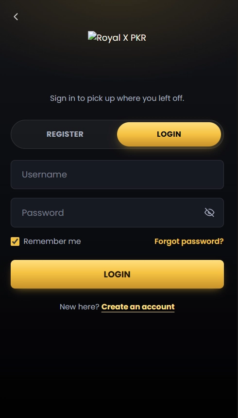 Royal x pkr Login